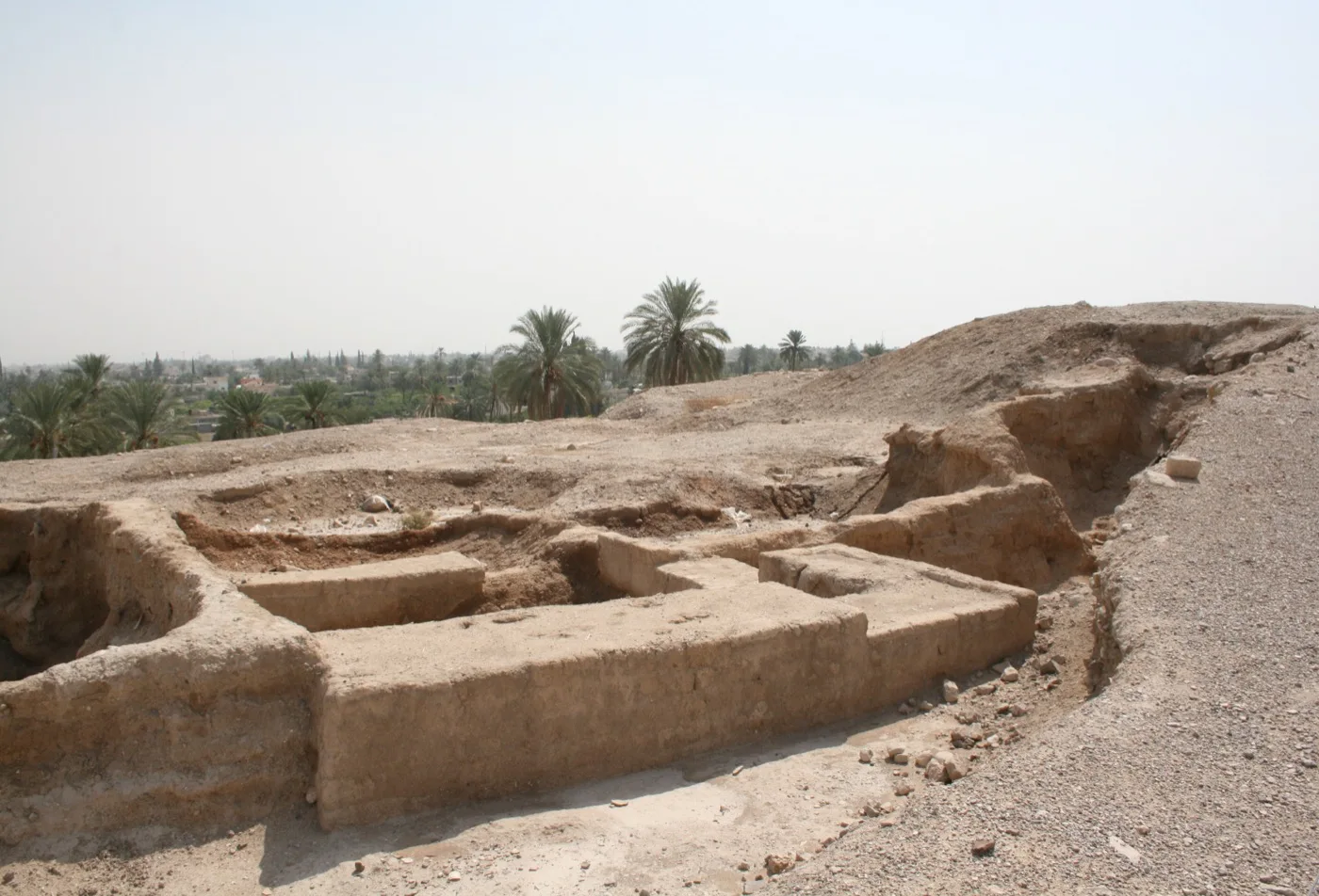 Excavated remains at Tel es-Sultan, ancient Jericho